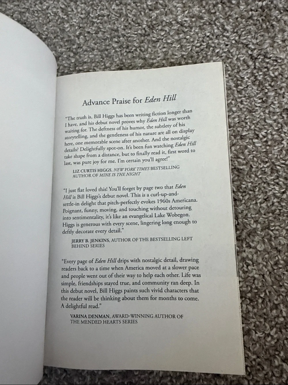 Eden Hill by Bill Higgs - Turquoise & Cream Novel